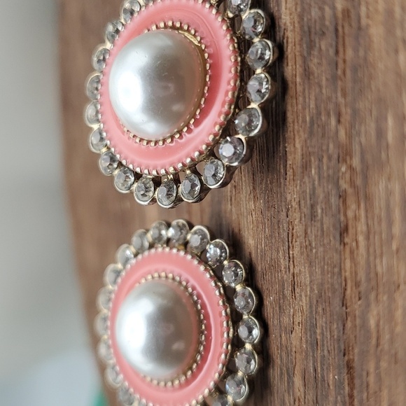 Gorgeous statement rising sun pearl earrings E862 - Picture 2 of 3